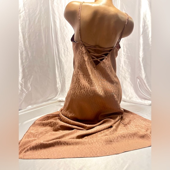 Victoria’s Secret icon satin midi slip nightgown lingerie VS logo Xlarge NWT - Picture 6 of 6